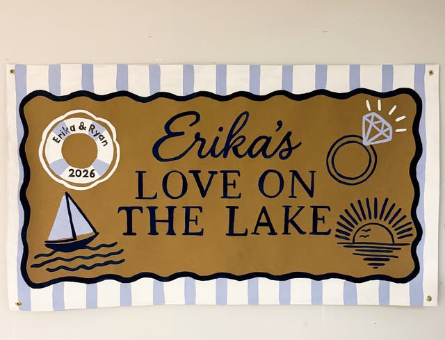 Love on the Lake personalized engagement banner